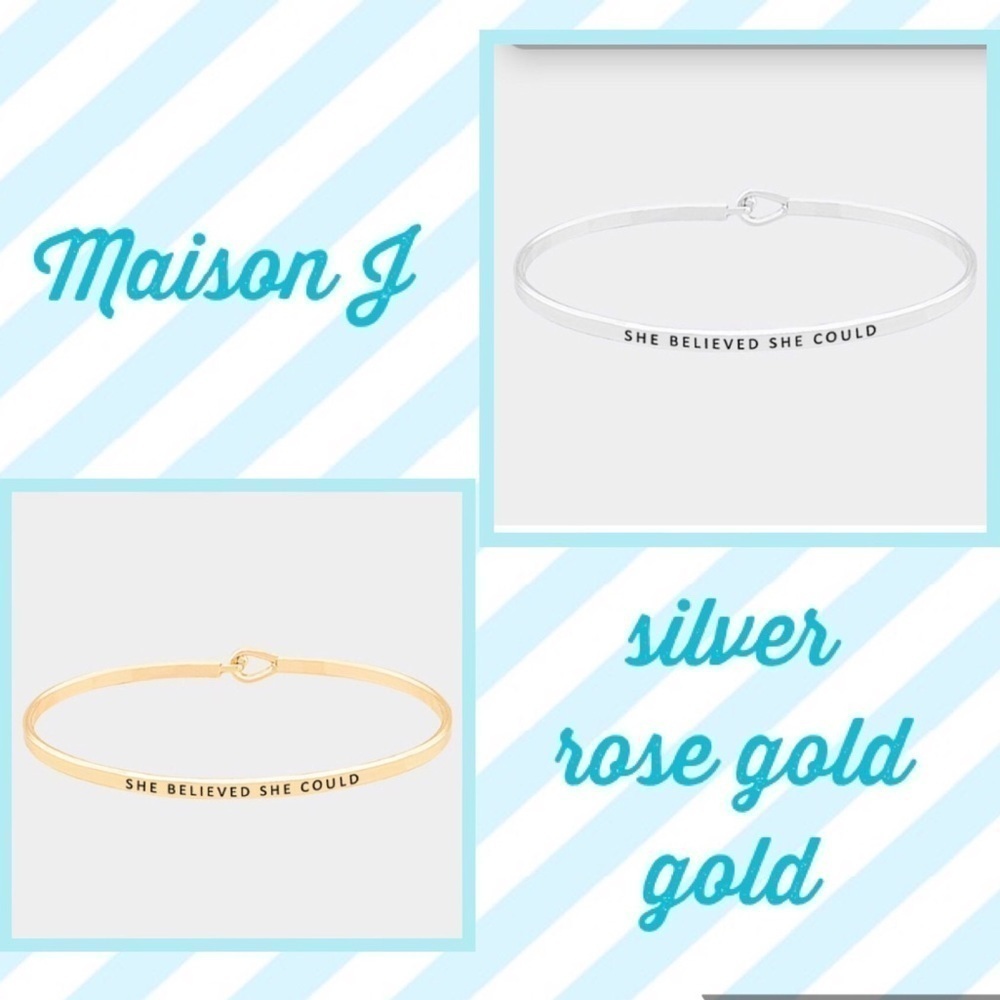 Affirmation mantra rose gold minimalist bracelet - Picture 6 of 6